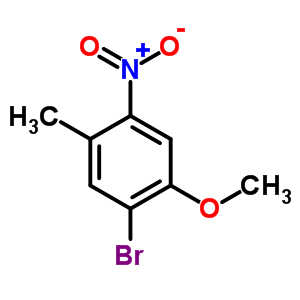 Benzene, 1-bromo-2-methoxy-5-methyl-4-nitro- Structure,41447-19-2Structure