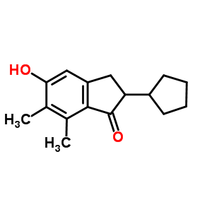 2-环戊基-5-羟基-6,7-二甲基-2,3-二氢-1H-茚-1-酮结构式_41715-84-8结构式