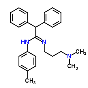 N-(3-二甲基氨基丙基)-n-(4-甲基苯基)-2,2-二苯基-乙脒结构式_4172-73-0结构式