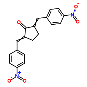 Cyclopentanone,2,5-bis[(4-nitrophenyl)methylene]- Structure,42019-85-2Structure