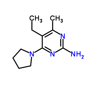 (9ci)-5-乙基-4-甲基-6-(1-吡咯烷)-2-嘧啶胺结构式_424803-29-2结构式