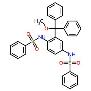 N-[4-(benzenesulfonamido)-2-(methoxy-diphenyl-methyl)phenyl]benzenesulfonamide Structure,43021-10-9Structure