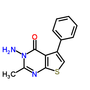 3-氨基-2-甲基-5-苯基-噻吩并(2,3-d)嘧啶-4(3H)-酮,结构式_43088-51-3结构式