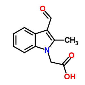 (3-甲酰基-2-甲基-吲哚-1-基)-乙酸结构式_432001-45-1结构式