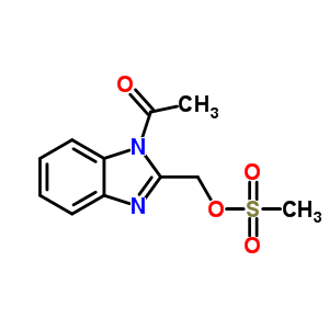 1-[2-(Methylsulfonyloxymethyl)benzoimidazol-1-yl]ethanone Structure,43215-22-1Structure