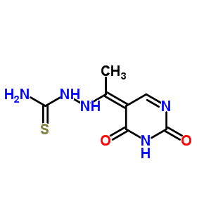 Hydrazinecarbothioamide,2-[1-(1,2,3,4-tetrahydro-2,4-dioxo-5-pyrimidinyl)ethylidene]- Structure,43221-20-1Structure