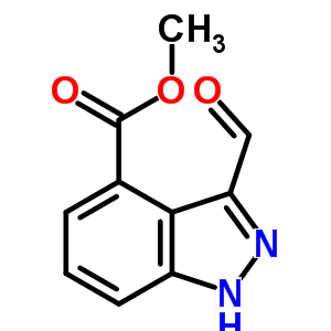 Methyl 3-formyl-4-indazolecarboxylate Structure,433728-79-1Structure