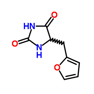 5-(2-呋喃甲基)-2,4-咪唑啉二酮结构式_4349-14-8结构式