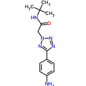 2-[5-(4-氨基-苯基)-四唑-2-基]-N-叔丁基乙酰胺结构式_436092-97-6结构式