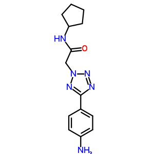 2-[5-(4-氨基-苯基)-四唑-2-基]-n-环戊基-乙酰胺结构式_436092-98-7结构式