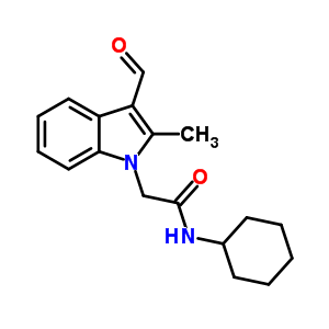 N-环己基-2-(3-甲酰基-2-甲基-吲哚-1-基)-乙酰胺结构式_436096-87-6结构式