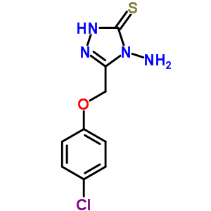 4-Triazole-3-thione,2,4-dihydro-4-amino-5-((4-chlorophenoxy)methyl)-3H-2 Structure,4413-43-8Structure