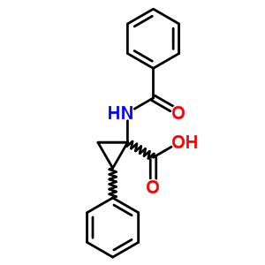 Cyclopropanecarboxylicacid, 1-(benzoylamino)-2-phenyl- Structure,4607-84-5Structure