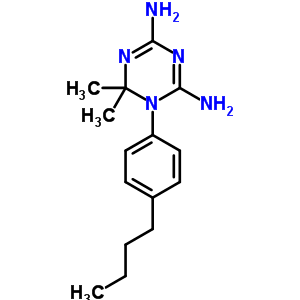 5-N-(p-n-丁基苯基)-2,4-二氨基-6,6-二甲基-1,6-二氢-1,3,5-三嗪结构式_4653-73-0结构式