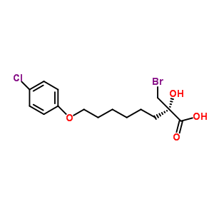 (S)-2-bromomethyl-2-hydroxy-8-(4-chlorophenoxy)octanoic acid Structure,467235-27-4Structure