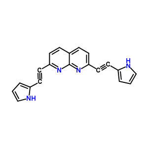 2,7-Bis-(1h-pyrrol-2-yl)ethynyl-1,8-naphthyridine Structure,467435-64-9Structure