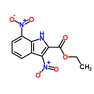 1H-indole-2-carboxylicacid, 3,7-dinitro-, ethyl ester Structure,4771-17-9Structure