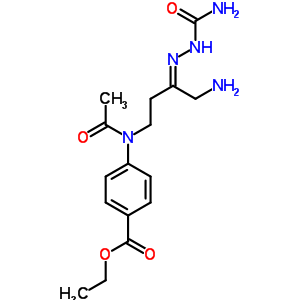 Ethyl 4-[acetyl-[(3z)-4-amino-3-(carbamoylhydrazinylidene)butyl]amino]benzoate Structure,4788-68-5Structure