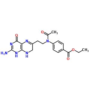 Ethyl 4-[acetyl-[2-(2-amino-4-oxo-7,8-dihydro-1h-pteridin-6-yl)ethyl]amino]benzoate Structure,4788-72-1Structure