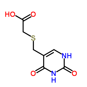 2-[[(1,2,3,4-四氢-2,4-二氧代-5-嘧啶)甲基]硫代]-乙酸结构式_4874-01-5结构式