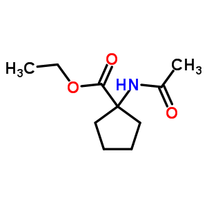 Cyclopentanecarboxylicacid, 1-(acetylamino)-, ethyl ester Structure,4896-13-3Structure