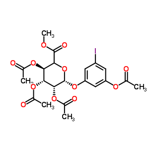 3-(乙酰氧基)-5-碘苯酚-2’,3’,4’-三-O-乙酰基-beta-D-葡糖苷酸甲酯结构式_490028-21-2结构式