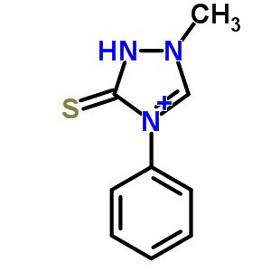 2-Methyl-4-phenyl-1,2-diaza-4-azoniacyclopent-3-ene-5-thione Structure,49572-68-1Structure