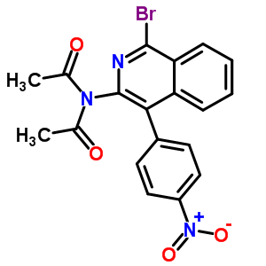 N-acetyl-n-[1-bromo-4-(4-nitrophenyl)isoquinolin-3-yl]acetamide Structure,49710-64-7Structure