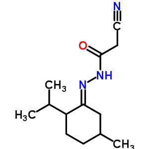 2-Cyano-n-[(5-methyl-2-propan-2-yl-cyclohexylidene)amino]acetamide Structure,4974-39-4Structure