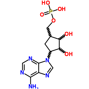 [4-(6-氨基嘌呤-9-基)-2,3-二羟基-环戊基]甲氧基磷酸结构式_49815-30-7结构式