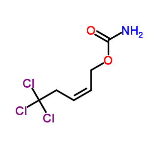 5,5,5-三氯-2-戊烯-1-醇 1-氨基甲酸酯结构式_4989-45-1结构式