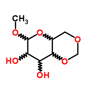 4-Methoxy-5,8,10-trioxabicyclo[4.4.0]decane-2,3-diol Structure,50256-48-9Structure