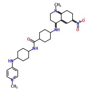 4-[(1-甲基-6-硝基-3,4,4a,5,6,7,8,8a-八氢-2H-喹啉-4-基)氨基]-N-[4-[(1-甲基吡啶-4-基)氨基]环己基]环己烷-1-羧酰胺结构式_50308-90-2结构式