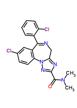 8-氯-6-(2-氯苯基)-N,N-二甲基-4H-1,2,4-噻唑并(1,5-a)(1,4)苯并二氮杂卓-2-羧酰胺结构式_50330-59-1结构式