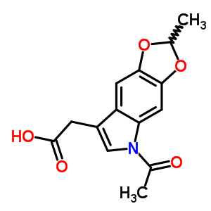 5-乙酰基-2-甲基-5H-1,3-二氧代[4,5-f]吲哚-7-乙酸结构式_50332-09-7结构式