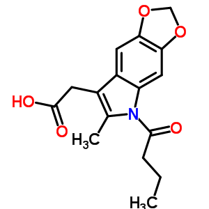 5-Butyryl-6-methyl-5h-1,3-dioxolo[4,5-f]indole-7-acetic acid Structure,50332-10-0Structure