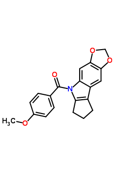 5,6,7,8-Tetrahydro-5-(p-anisoyl)cyclopenta[b]-1,3-dioxolo[4,5-f]indole Structure,50332-17-7Structure