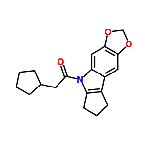 5,6,7,8-Tetrahydro-5-(cyclopentylacetyl)cyclopenta[b]-1,3-dioxolo[4,5-f]indole Structure,50332-18-8Structure