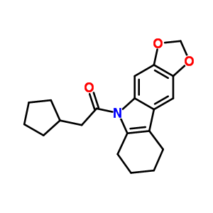 5-(环戊基乙酰基)-6,7,8,9-四氢-5H-1,3-二氧代[4,5-b]咔唑结构式_50332-28-0结构式