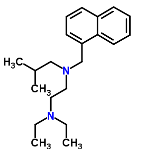 N,N-二乙基-n-(2-甲基丙基)-n-(1-萘甲基)-1,2-乙烷二胺结构式_50341-73-6结构式