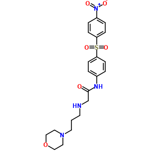 2-[[3-(4-吗啉)丙基]氨基]-n-[4-[(4-硝基苯基)磺酰基]苯基]-乙酰胺结构式_50385-02-9结构式