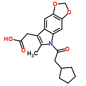 5-(环戊基乙酰基)-6-甲基-5H-1,3-二氧代[4,5-f]吲哚-7-乙酸结构式_50416-37-0结构式