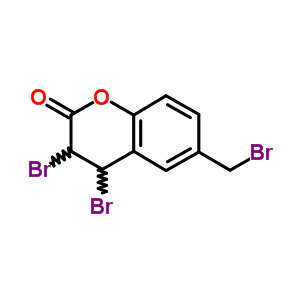 2H-1-benzopyran-2-one,3,4-dibromo-6-(bromomethyl)-3,4-dihydro- Structure,50465-97-9Structure