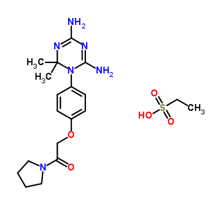 2-[4-(4,6-Diamino-2,2-dimethyl-1,3,5-triazin-1-yl)phenoxy]-1-pyrrolidin-1-yl-ethanone Structure,50507-98-7Structure