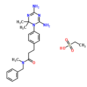 N-benzyl-3-[4-(4,6-diamino-2,2-dimethyl-1,3,5-triazin-1-yl)phenyl]-n-methyl-propanamide Structure,50508-13-9Structure