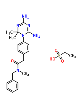 N-benzyl-2-[4-(4,6-diamino-2,2-dimethyl-1,3,5-triazin-1-yl)phenyl]-n-methyl-acetamide Structure,50510-26-4Structure