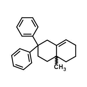 Naphthalene,1,2,3,4,4a,5,6,7-octahydro-4a-methyl-2,2-diphenyl- Structure,50592-50-2Structure