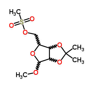 2-Methoxy-7,7-dimethyl-4-(methylsulfonyloxymethyl)-3,6,8-trioxabicyclo[3.3.0]octane Structure,50610-99-6Structure