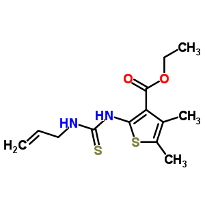 Ethyl 4,5-dimethyl-2-(prop-2-enylthiocarbamoylamino)thiophene-3-carboxylate Structure,50629-08-8Structure