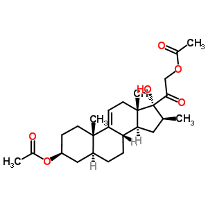 16Beta-methyl-5alpha-delta 9(11)-pregnene-3beta,17alpha,21-triol-20-one-3beta,21-diacetate Structure,50633-44-8Structure